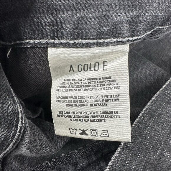 AGOLDE Women's Black Mid-Rise Straight Fit Luxury Designer Jeans W32-33/L28‎ - Picture 6 of 14